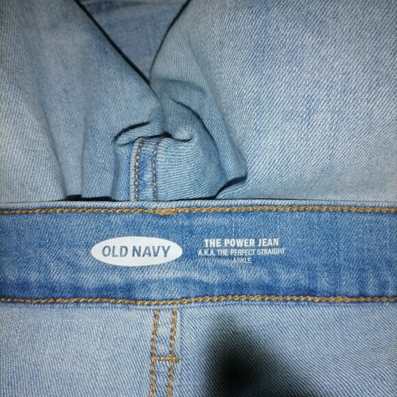 Old Navy Womens Light Blue The Power A.K.A. Perfect Straight Ankle Jeans Size 12 - Picture 5 of 7